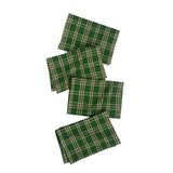 Archive New York Chiapas Plaid Forest Green Cocktail Napkins Set of 4 Kitchen Archive New York 