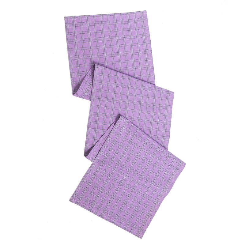 Archive New York Chiapas Plaid Lilac Table Runner Kitchen Archive New York 