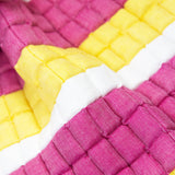 Archive New York Quilted Suzani Throw Blanket - Yellow & Pink Stripe Archive New York 