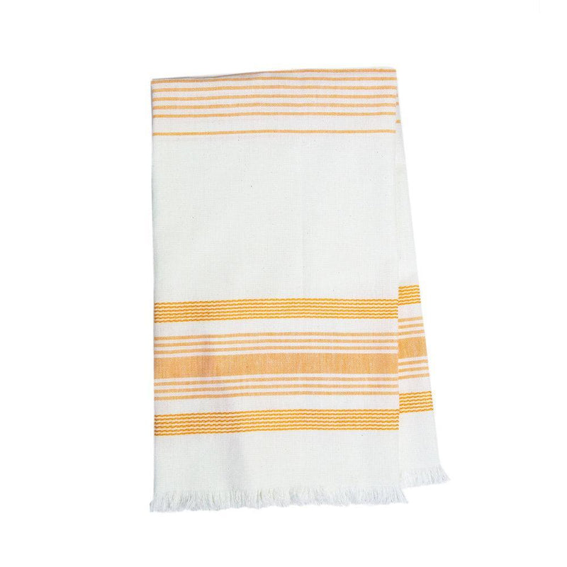 Pair of Striped Cotton Dish Towels Hand-Woven in Guatemala - Kitchen Love