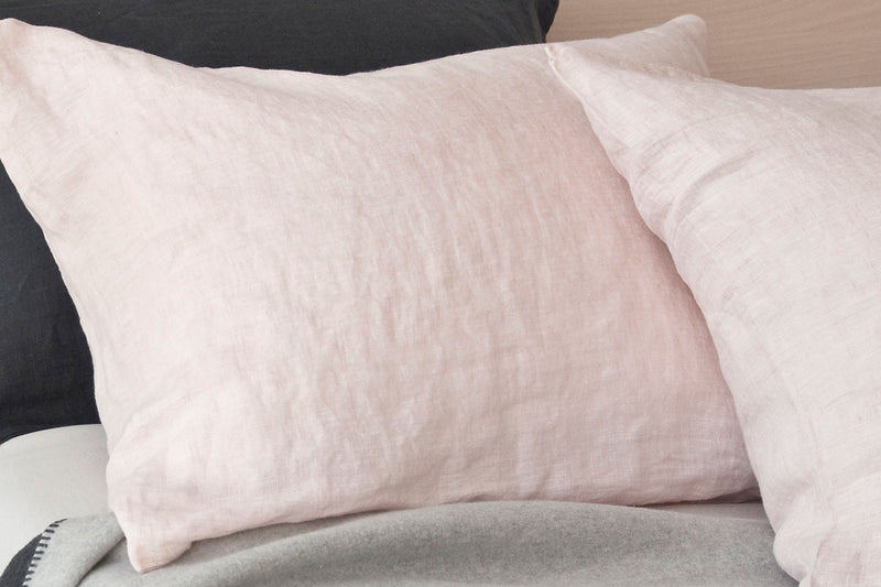 Area Home Camille Linen Duvet Cover - Pink Bedding and Bath Area Home 