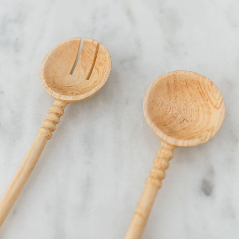 Azizi Life Hand Carved Wooden Spoon - Donna Jean Serving Spoons MW Wooden Spoons Azizi Life 