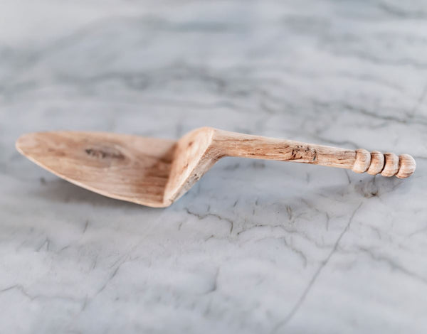 Azizi Life Hand Carved Wooden Spoon - Faye Pie Server MW Wooden Spoons Azizi Life 