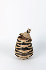 Azizi Life Teardrop Basket Traditional Baskets Azizi Life Black + Natural 