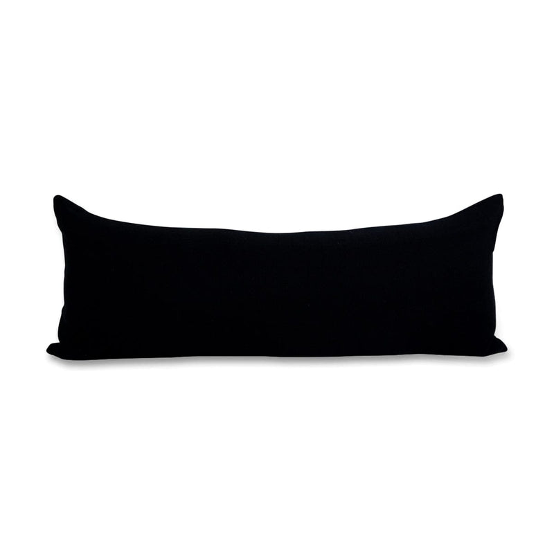 Azulina Home Bogota Lumbar Pillow Large - Black with Ivory Stripes Pillows Azulina Home 