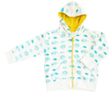 Baby Porcupine Hoodie - Celery + Teal clothing Mirasa Design 