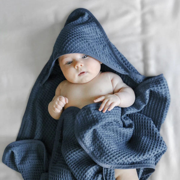 Bamboo Hooded Baby Waffle Towel Towels Ettitude River 