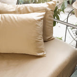 Bamboo Sateen Fitted Sheet Fitted Sheets Ettitude Full Sand 