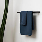 Bamboo Waffle Towel Sets Towels Ettitude Dark Ocean Face Washer Set 