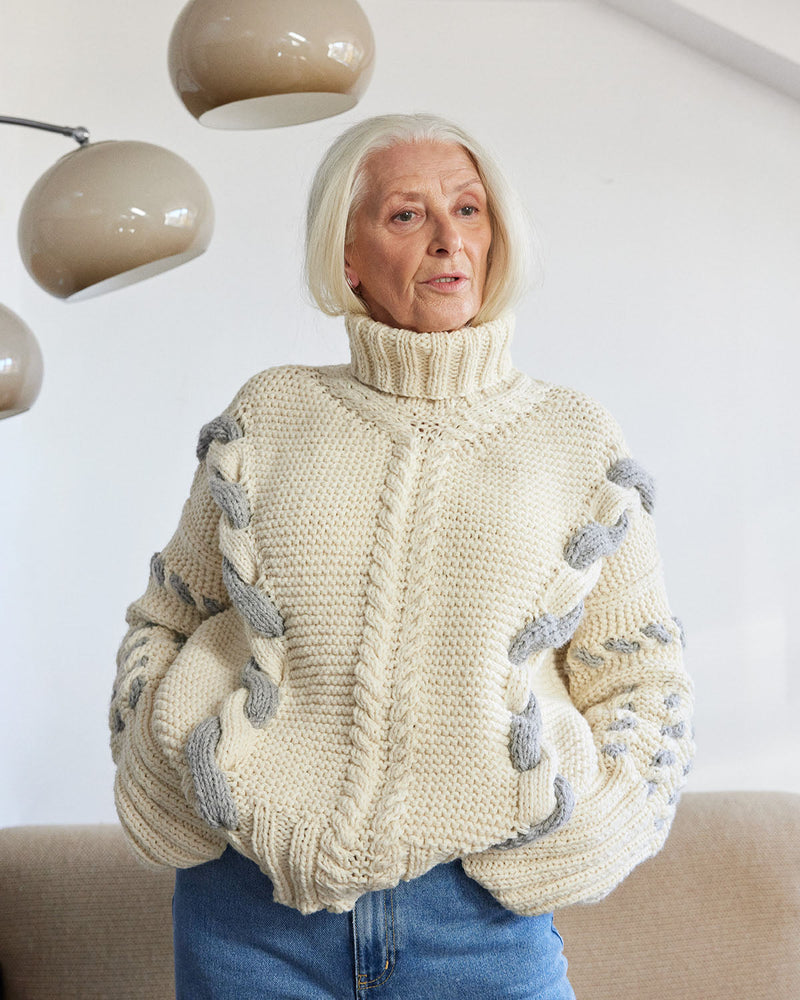 Barbora Wool Turtleneck Sweater Turtlenecks The Knotty Ones XS White 