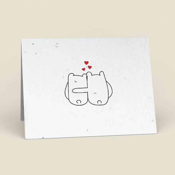 Bear Cuddles Plantable Cards - 10-Pack Greeting Cards Cute Root 