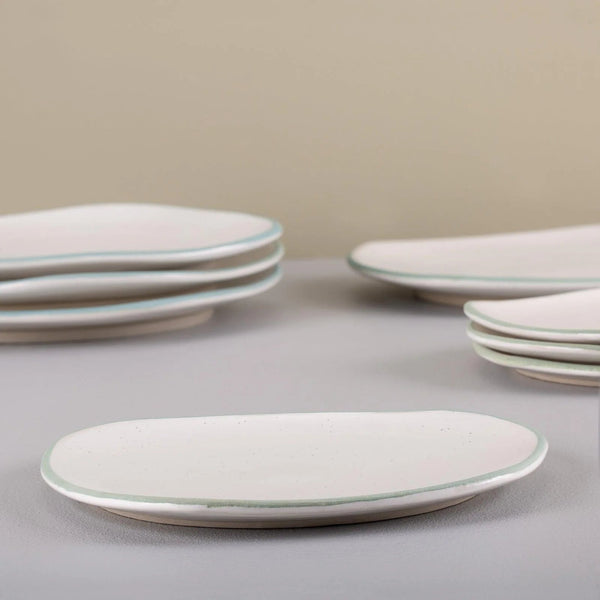 Bistro Recycled Ironstone Plate Set Plates Nugu Home Breakfast - 9" 