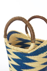 Blue Volta Wing Shopper Bags Swahili African Modern 