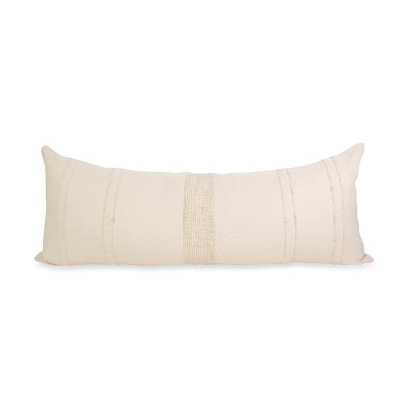 Bogota Lumbar Pillow Lumbar Pillows Azulina Home Ivory / Ivory Stripes Large Cover Only