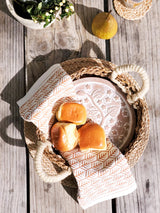 Bread Warmer + Basket with Tea Towel - Owl Round Serving Trays + Boards Korissa 