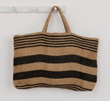 Breton Wide Jute Market Shopper Bag Shopper Bags Will & Atlas Multi Stripe 