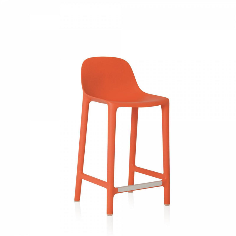 Broom 24 Recycled Counter Stool Furniture Emeco Orange 