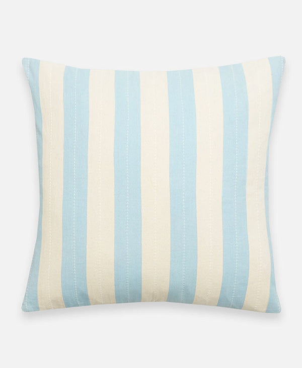 Cabana Stripe Throw Pillow Throw Pillows Anchal Cloud Blue 