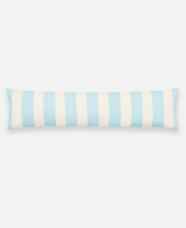Cabana Stripe XL Lumbar Pillow Lumbar Pillows Anchal Cloud Blue 