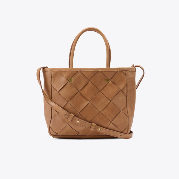 Carry-All Woven Satchel Crossbody Bags Nisolo Almond 