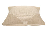 Casa Amarosa GoodWeave Certified Diagonal Stripe Wool Pillow - Biscotti CUSHIONS Casa Amarosa 