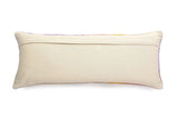 Casa Amarosa Handmade Geo Shapes Lumbar Pillow, Purple- 12x30 Inch CUSHIONS Casa Amarosa 