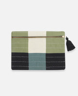 Checkered Pouch Clutch Clutches Anchal Sage 