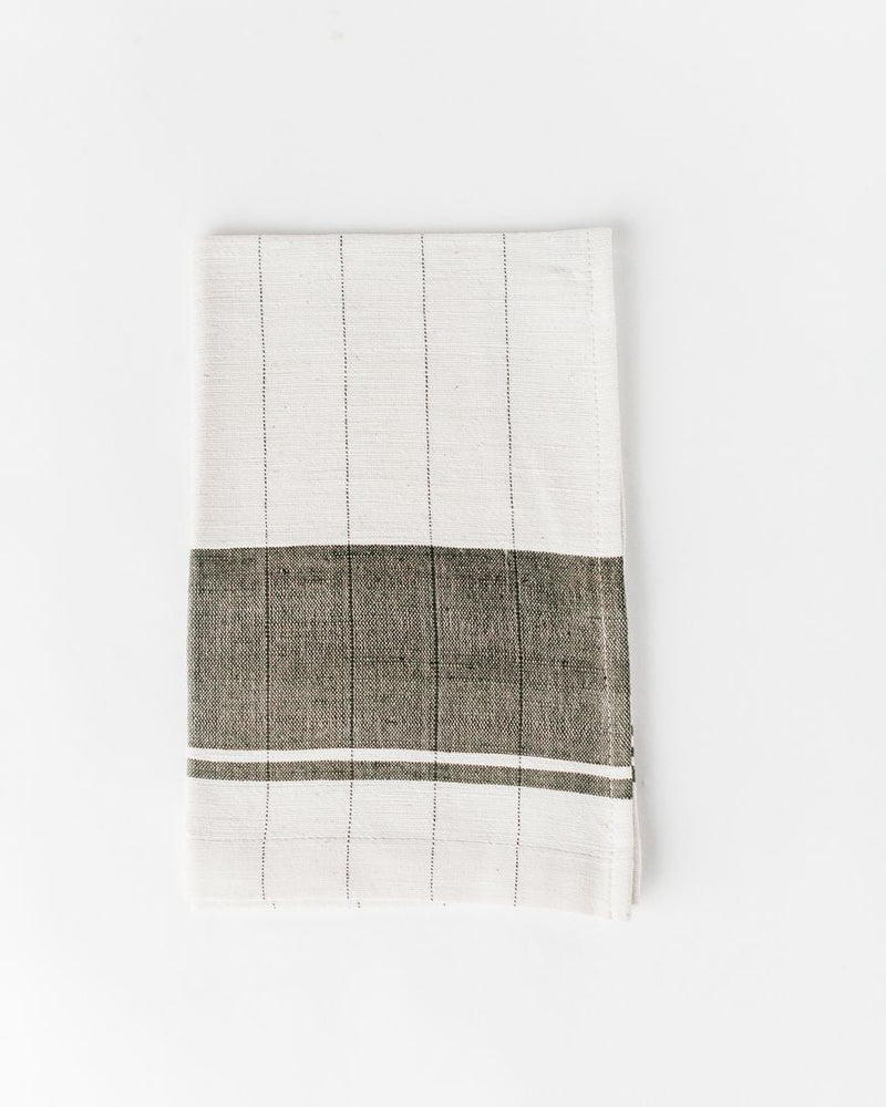 Chelsea Pinstripe Tea Towel Kitchen Towels Creative Women Gray 