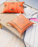 Chhavi Linen Throw Pillow Cover - Orange Kitchen and Dining Soil to Studio 