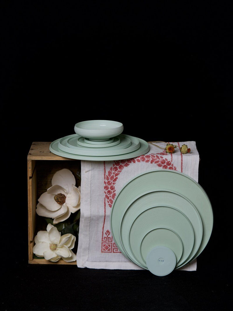 Cold Mountain Porcelain Plates Plates Middle Kingdom Coaster Mint Green 