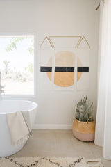 Conejo & Co Mitad Wall Hanging - Oyster, Carbon Black, and Gold Home Decor Conejo & Co 