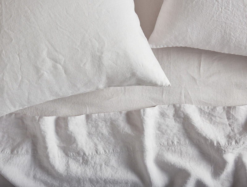 Coyuchi Organic Relaxed Linen Sheet Set - Fog Bedding and Bath Coyuchi 