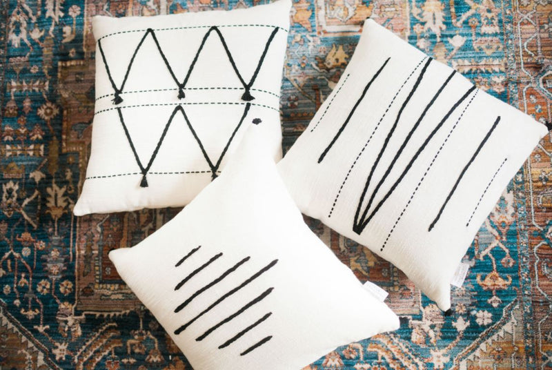 Creative Women Carthage Pillow - Cream Pillows Creative Women 