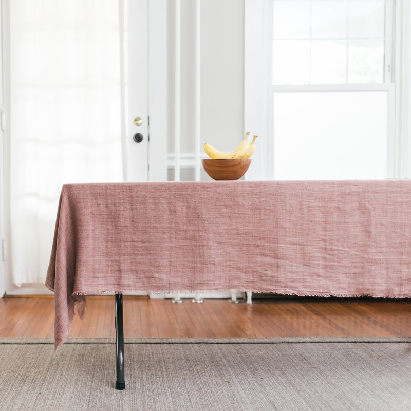 Creative Women Stone Washed Linen Tablecloth - Ash Rose Creative Women 