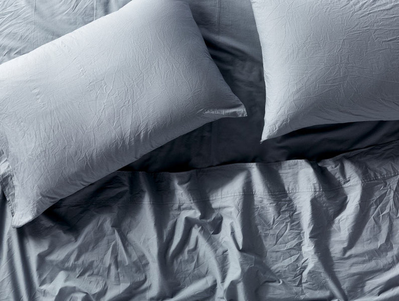 Crinkled Percale Pillowcase Set Pillowcases Coyuchi 