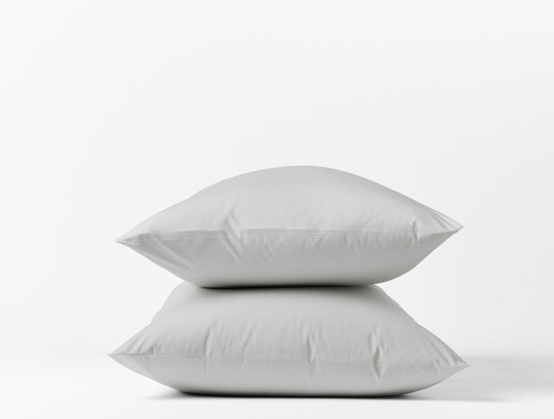 Crinkled Percale Pillowcase Set Pillowcases Coyuchi Standard Pewter 