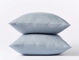 Crinkled Percale Pillowcase Set Pillowcases Coyuchi Standard Steel Blue 
