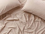 Crinkled Percale Pillowcases - Hazel Chambray Bedding Coyuchi 