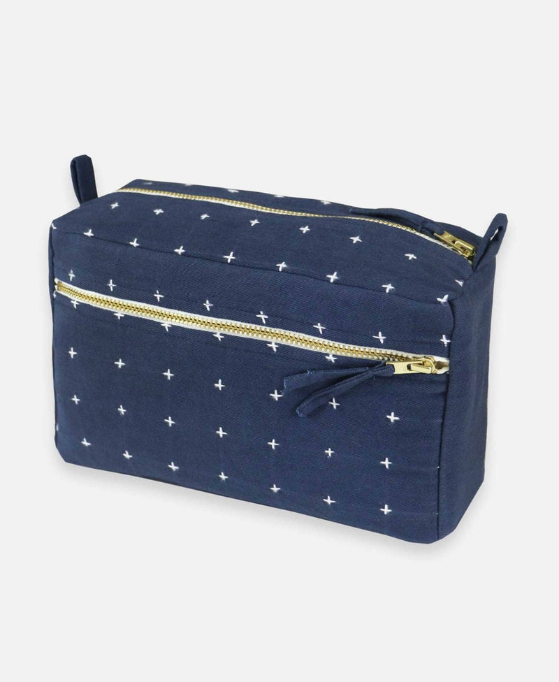 Cross Stitch Medium Toiletry Bag Toiletry Bags Anchal Navy 