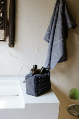 Cross Stitch Toiletry Bag - Charcoal Toiletry Bags Anchal Project 
