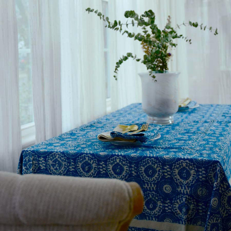 Crystal Blue Tablecloth Tablecloths + Runners Ichcha 