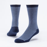 Cushion Unisex Crew Socks - Single Socks Maggie's Organics M Blue Stripe 