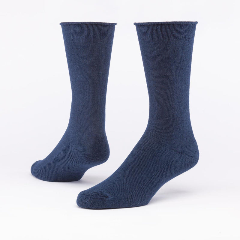 Cushion Unisex Crew Socks - Single Socks Maggie's Organics M Navy 