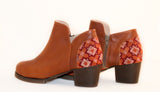 Darzah Tatreez Ankle Boot in Brown Shoes Darzah 