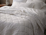 Diamond Stitched Comforter - Alpine White Bedding Coyuchi 