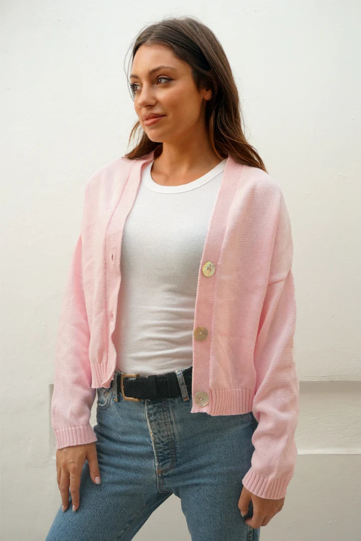Diana Cardigan Cardigans + Sweaters Paneros Clothing XXS Pink Rose 