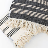 Doxa Turkish Blanket - Beige / Black Stripe Blankets Amante Marketplace 