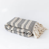 Doxa Turkish Blanket Blankets Amante Marketplace Beige / Black Stripe 