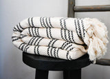 Doxa Turkish Blanket Blankets Amante Marketplace Cream / Black Stripe 