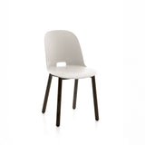 Emeco Alfi Chair High Back - White Emeco Dark Ash 